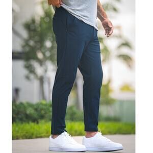 Under 510 Mens Pace Performance Pants 36x26 Tech Chino Navy Slim Stretch Office